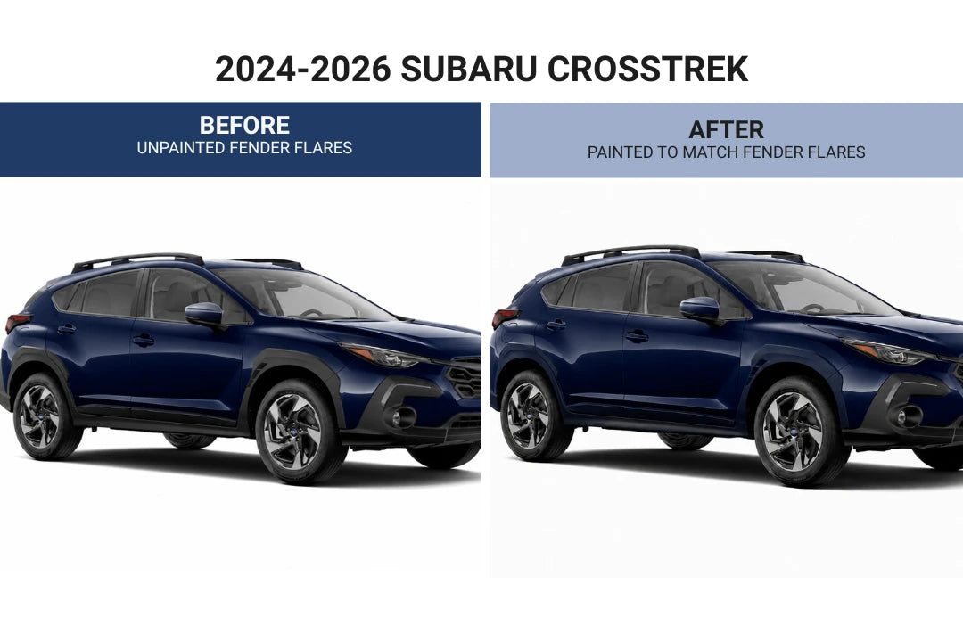 2024-2026 Subaru Crosstrek painted to match fender flare conversion kit OEM style 4 wheel arch set factory part number 91112FN21B