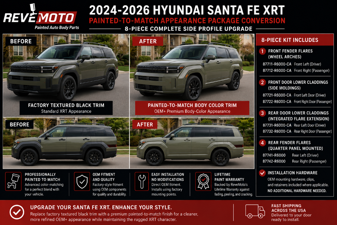 -2026_Hyundai_Santa_Fe_XRT_Painted-To-Match_OEM__Appearance_Package_Conversion_8-Piece_Kit