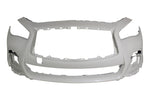 Painted Front Bumper Cover for 2018-2020 Infiniti Q50 (WITH: Sport | WITHOUT: Park Assist Sensor Holes) White Pearl (QAB) 620226HJ0H IN1000282