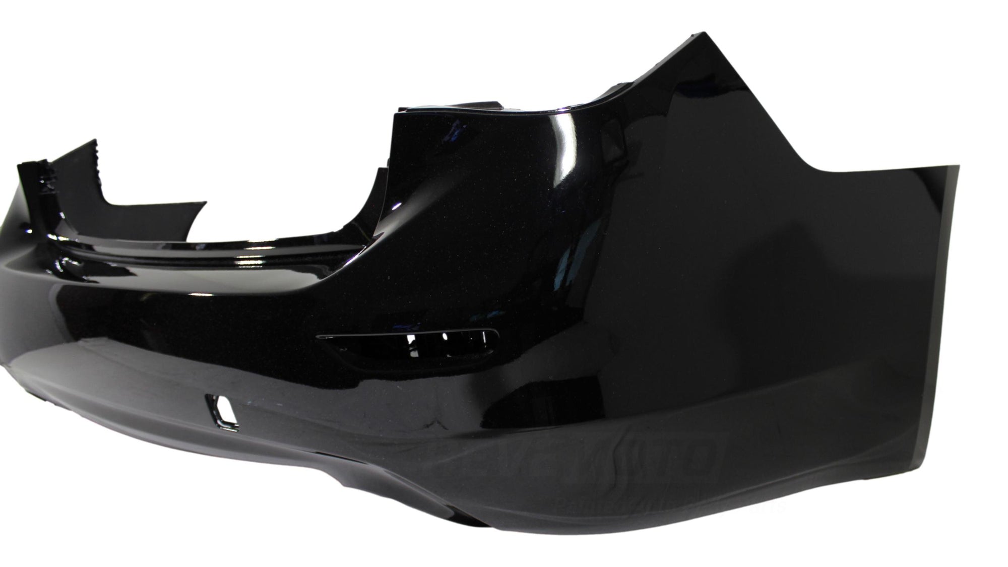 2014-2017 Infiniti Q50 Rear Bumper Painted (WITHOUT: Park Assist Sensor Holes) Black Obsidian (KH3) 850224GA0H IN1100152