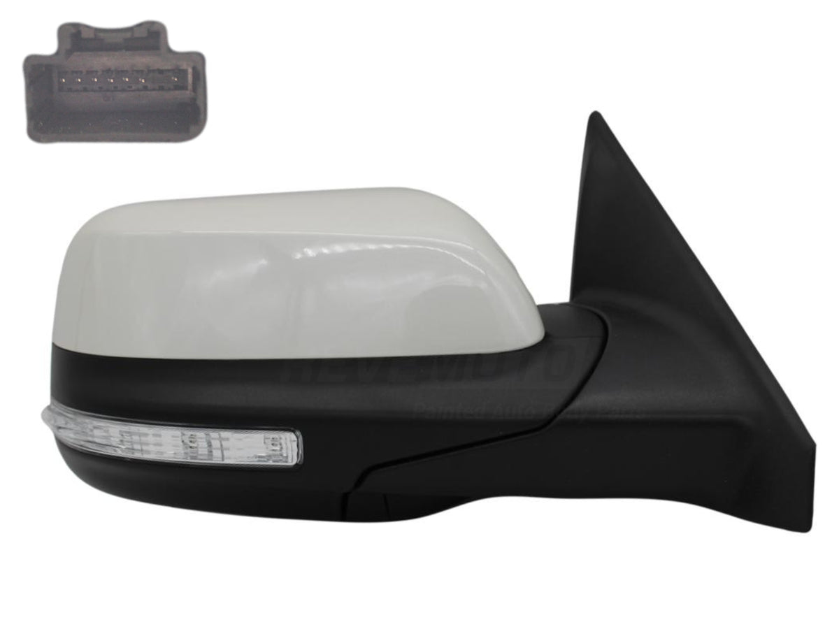 2016 2019 Ford Explorer Side Viewith Mirror Painted (Right, Passenger Side) withhite Platinum Pearl (UG) GB5Z17682BCPTM FO1321554 Back Viewith