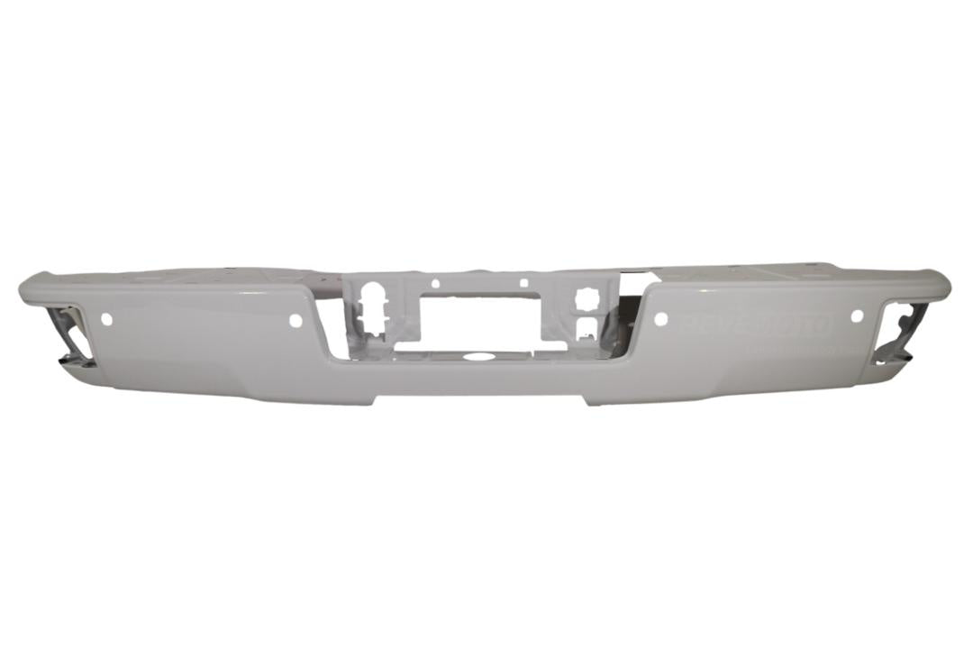 2015-2019 GMC Sierra Rear Bumper Painted (2500HD/3500 HD | WITH: Corner Step) White (WA8624) 23112252_GM1102563