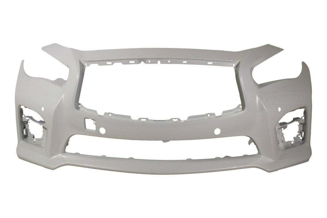 For 2014-2017 Infiniti Q50 Premium Painted White Front Bumper Body Kit Lip 3PCS