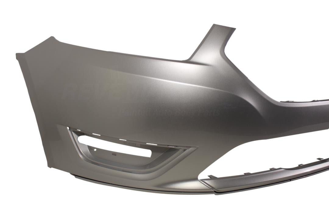 2013-2019 Ford Taurus Front Bumper Painted Ingot Silver Metallic (UX) | WITHOUT: Auto Park System DG1Z17D957AAPTM FO1000666 Side