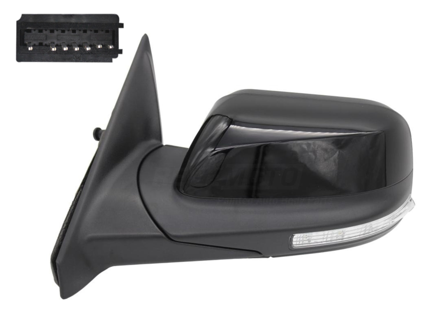 2016 2019 Ford Explorer Side Viewith Mirror Painted Driver Side Absolute Black (G1) GB5Z17683BDPTM FO1320554 clipped rev 1