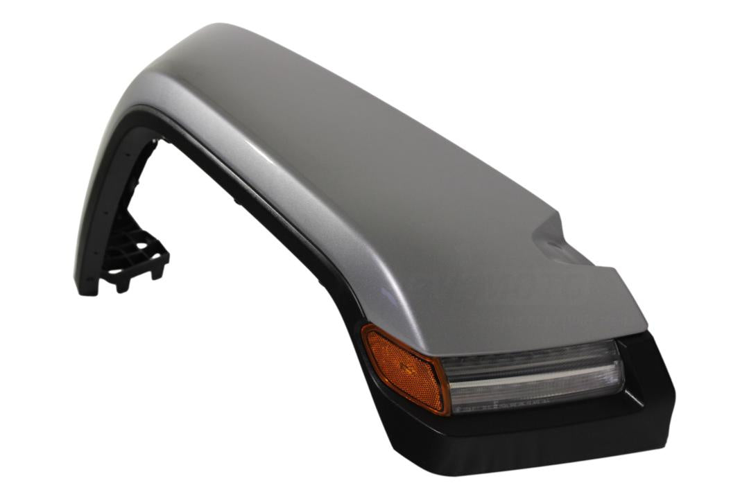 24213 - Painted Front Fender Flare 2018-2023 Jeep Wrangler (All-Terrain Tires; WITH: LED Lamps | Passenger-Side) Billet Metallic/Billet Silver Metallic (PSC) 6CE66TZZAH
