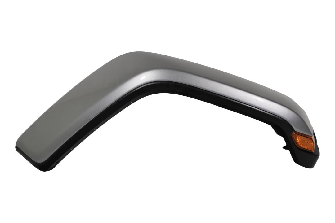 Painted Front Fender Flare 2018-2023 Jeep Wrangler (All-Terrain Tires; WITH: LED Lamps | Passenger-Side) Billet Metallic/Billet Silver Metallic (PSC) 6CE66TZZAH