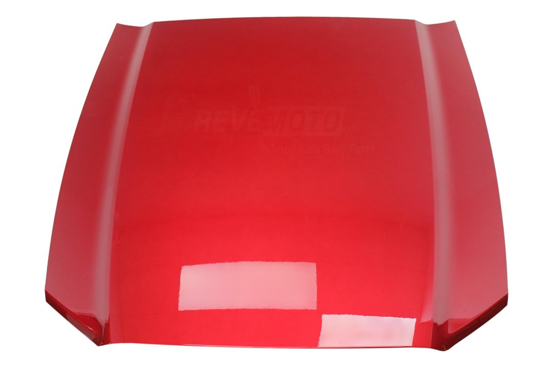 2013-2014 Ford Mustang Hood Painted (Base Models | WITHOUT: Turbo) Red Candy 2 Metallic (RZ) DR3Z16612B FO1230303 ReveMoto Painted Auto Parts Replacement