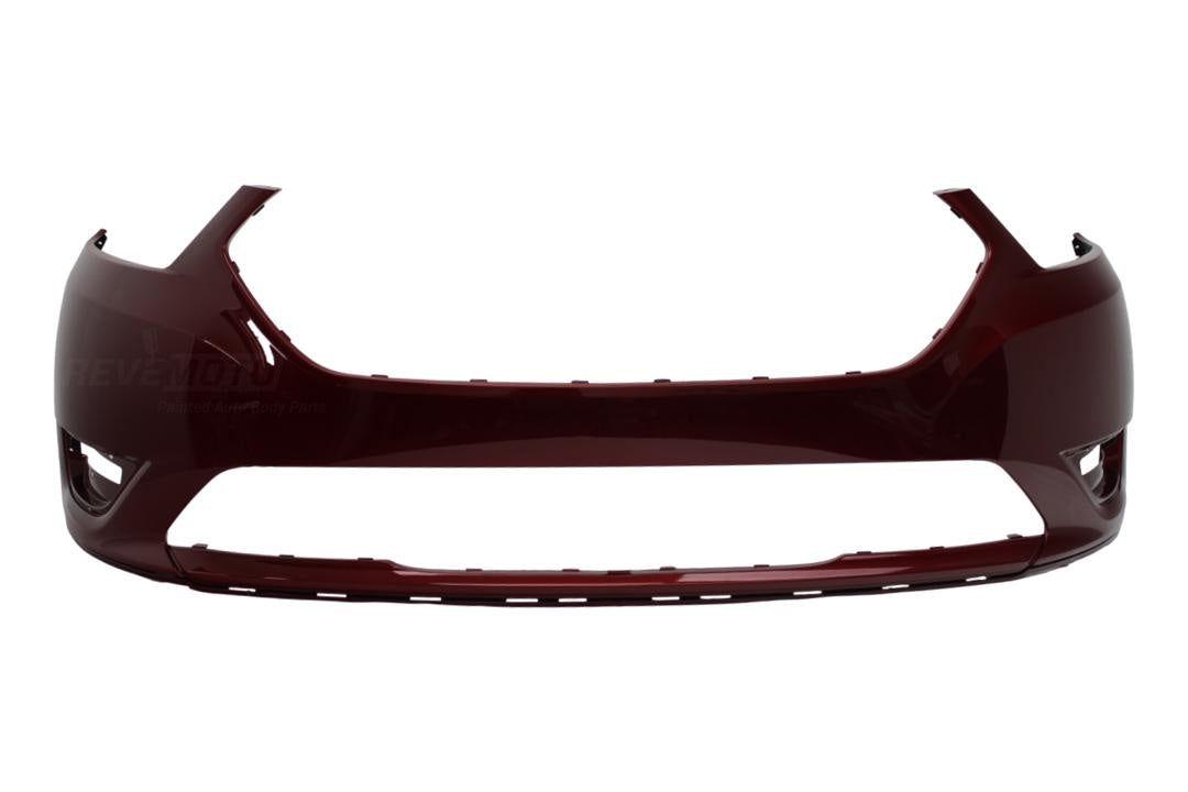 2013-2019 Ford Taurus Front Bumper Painted Ruby Red Metallic (RR) | WITHOUT: Auto Park System DG1Z17D957AAPTM FO1000666 Front