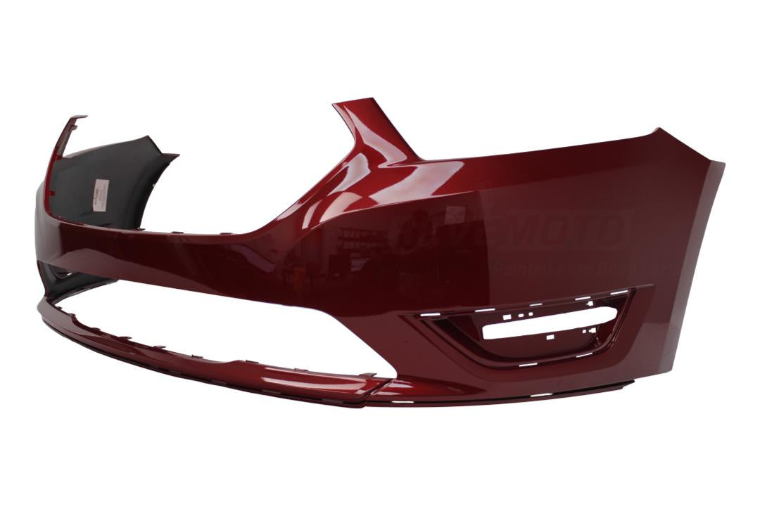 2013-2019 Ford Taurus Front Bumper Painted Ruby Red Metallic (RR) | WITHOUT: Auto Park System DG1Z17D957AAPTM FO1000666 Side2