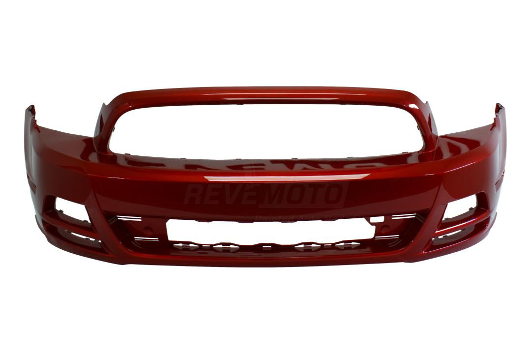  2013-2014 Ford Mustang Front Bumper Painted Red Candy 2 Metallic (RZ) | Fits All Models (Except Shelby GT500) DR3Z17D957ABPTM FO1000670 Front View