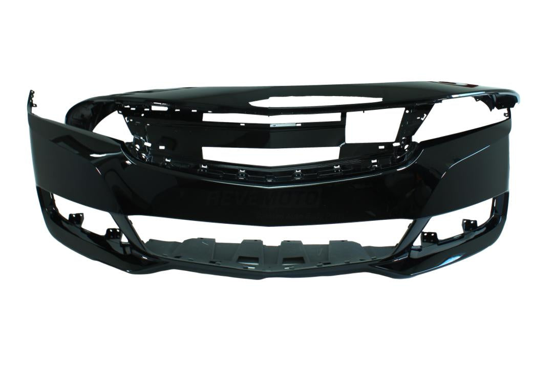 2014-2019 Chevrolet Impala Front Bumper Painted (New Body Style | WITH: Active Shutter | WITHOUT: Adaptive Cruise) Black (WA8555) 22990032 GM1000946