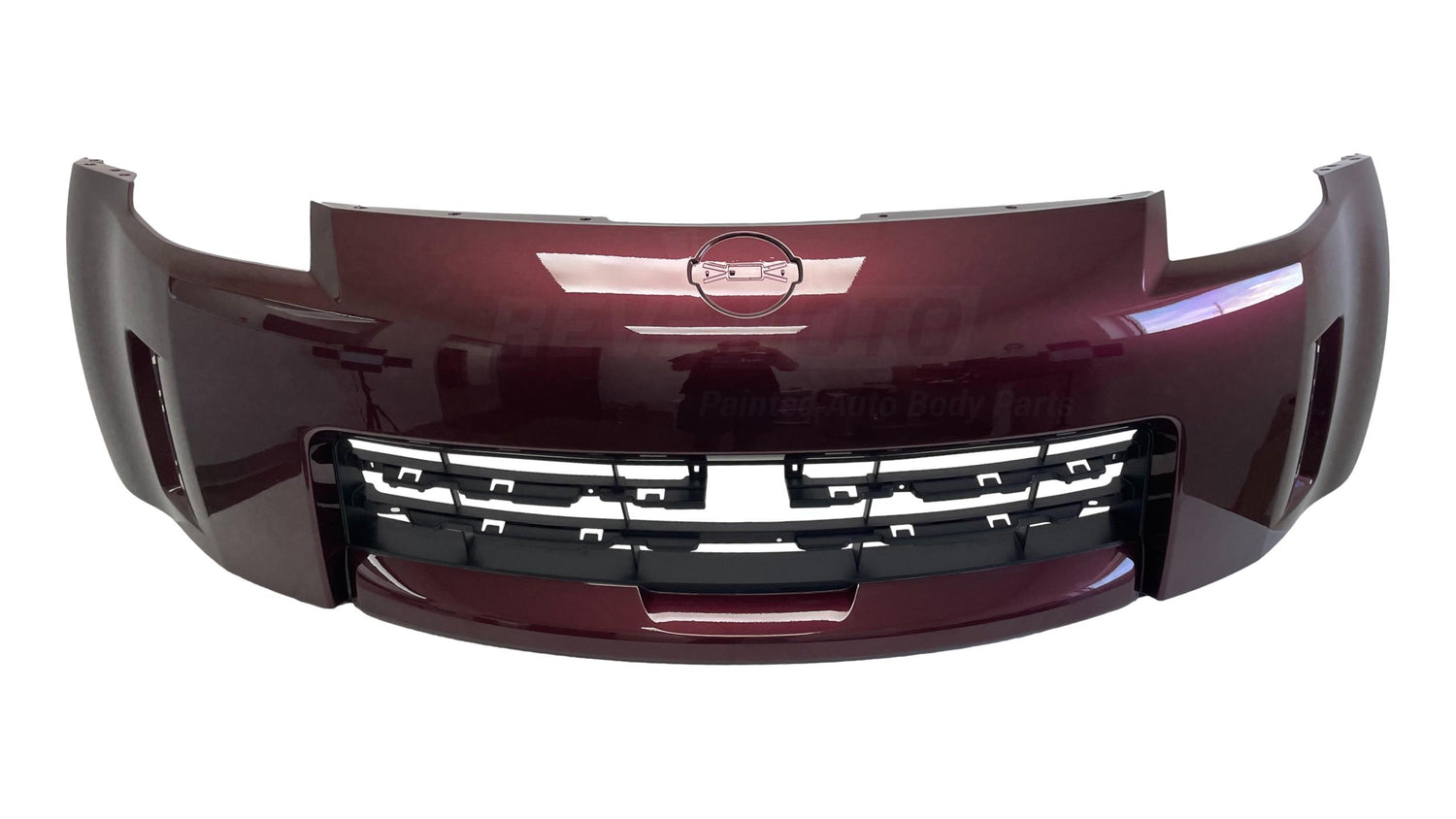 24733 - 2006-2009 Nissan 350Z Front Bumper Painted (w/o Nismo) New Maroon Metallic (L40) FBM22CF40H NI1000234