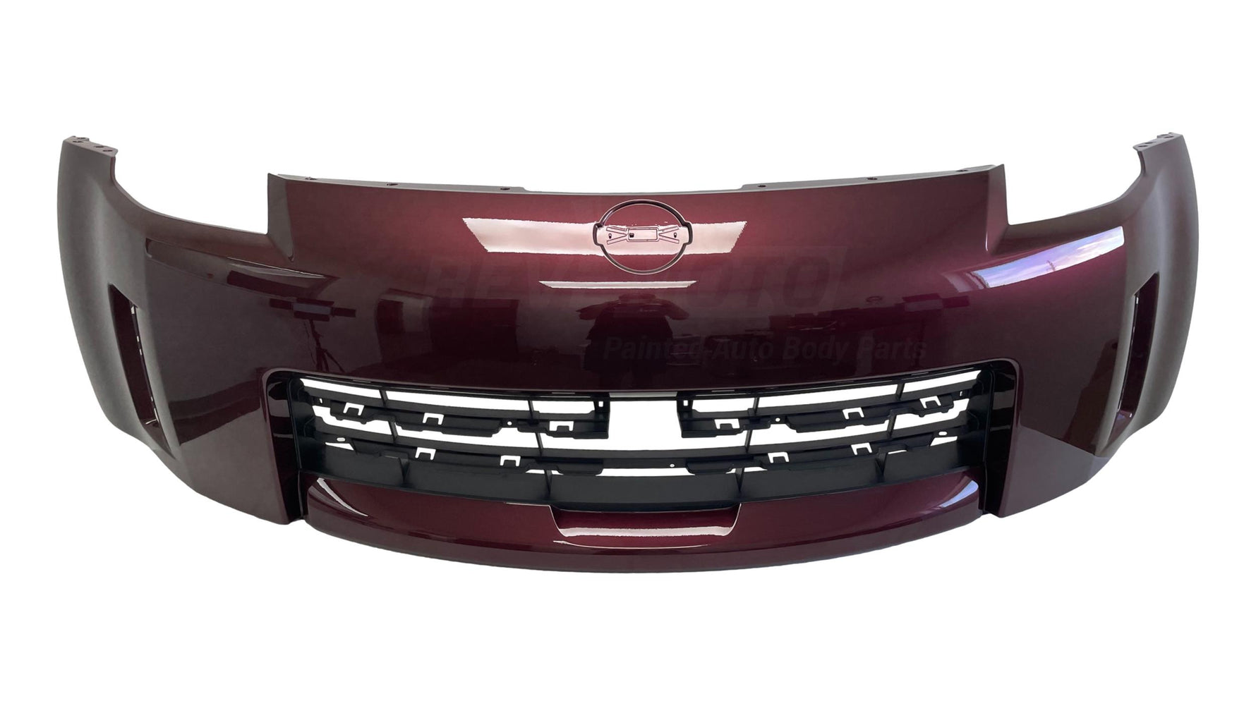 24733 - 2006-2009 Nissan 350Z Front Bumper Painted (w/o Nismo) New Maroon Metallic (L40) FBM22CF40H NI1000234