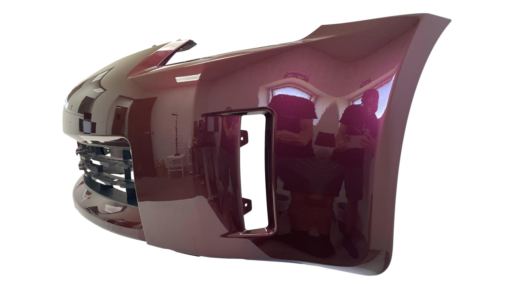24733 - 2006-2009 Nissan 350Z Front Bumper Painted (w/o Nismo) New Maroon Metallic (L40) FBM22CF40H NI1000234
