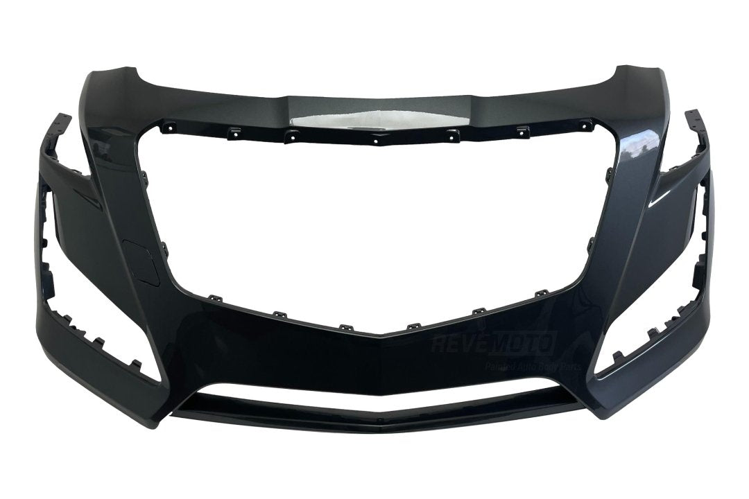 25168 - 2014-2018 Cadillac CTS Front Bumper Painted Son of a Gun Gray Metallic (WA139X) 84033411 GM1000956 ReveMoto Replacement Painted Car Parts Painted Auto Parts