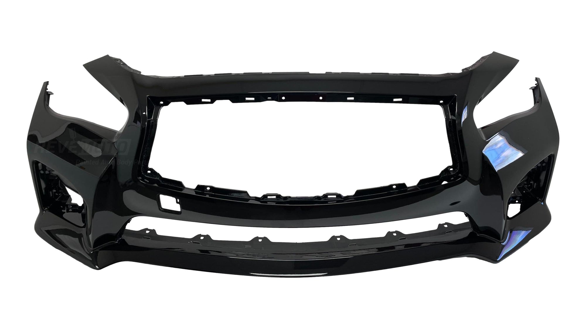 25567 - 2014-2017 Infiniti Q50 Front Bumper Painted (Sport) Black Obsidian (KH3) 620224HD0H IN1000258