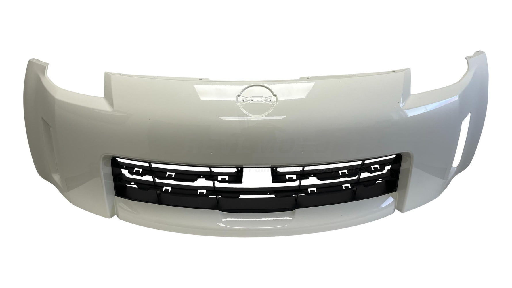 25627 - 2006-2009 Nissan 350Z Front Bumper Painted (w/o Nismo) Glacier Pearl (QX1) FBM22CF40H NI1000234