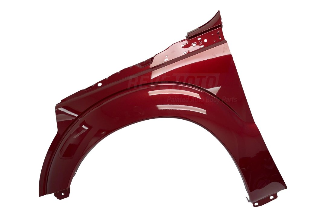 25654 - Painted Fender for 2011-2016 Ford F250 Left, Driver-Side WITHOUT Molding Holes Ruby Red Metallic (RR) BC3Z16006A FO1240284 ReveMoto Painted Auto Parts Replacement