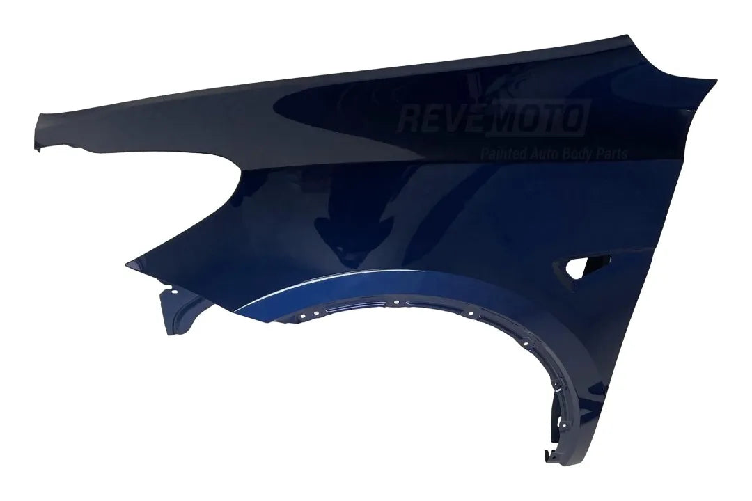 Painted Fender for 2020-2024 Tesla Model Y (OEM) For Option Code BY00 and BY01 Left, Driver-Side Ocean Blue Metallic/Ocean Blue Pearl Metallic (PPSB) 1493451E0B ReveMoto Painted Auto Body Parts Replacement