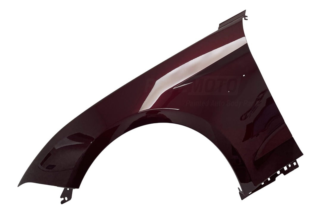 Painted Fender for 2018-2023 Ford Mustang (GT, GT Premium Models | Driver-Side) Burgundy Velvet Metallic (R3) JR3Z16006B FO1240320  ReveMoto Painted Auto Body Parts Replacement