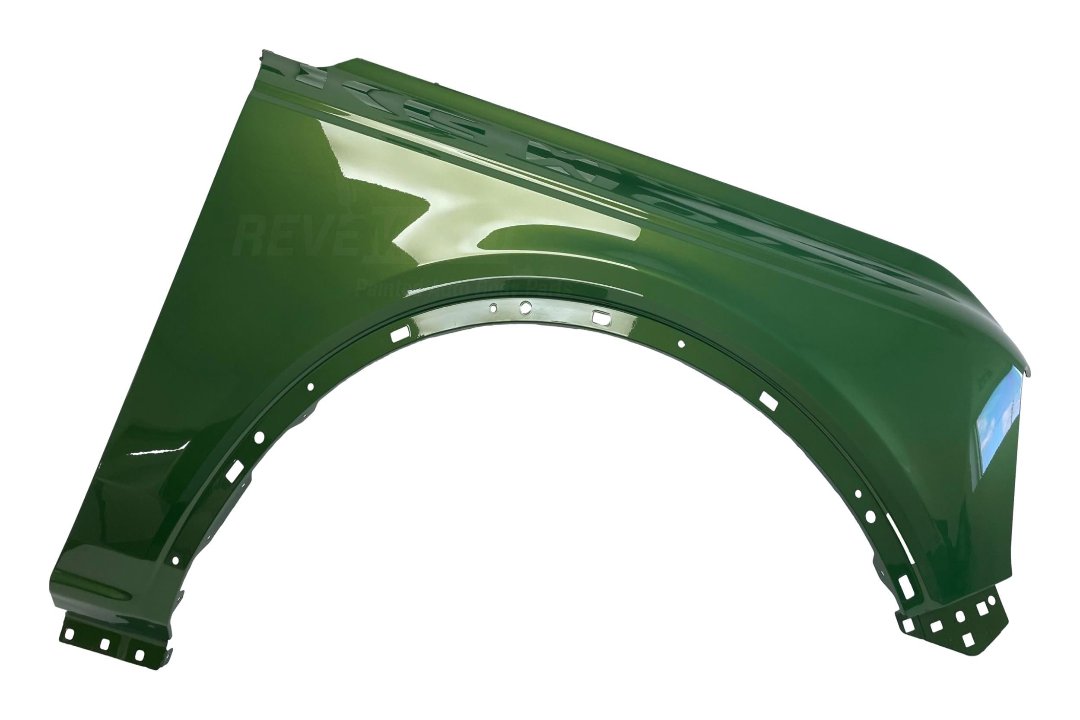26469 - 2021-2025 Ford Bronco Fender Painted Right, Passenger-Side Eruption Green Metallic (FA) M2DZ16005A ReveMoto Painted Auto Parts Replacement