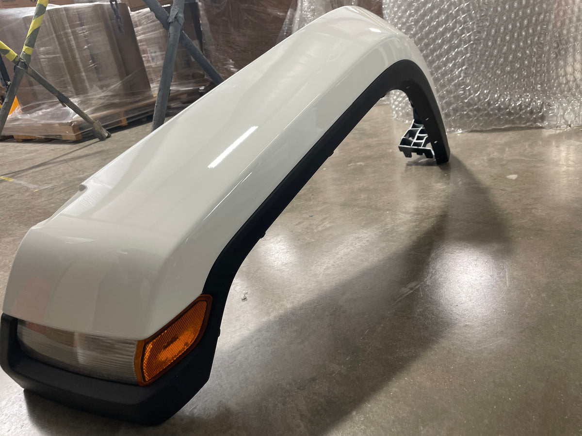 26705 PaintedFront Fender Flare for 2018-2023 Jeep Wrangler (All-Terrain/Off-Road Tires | Driver-Side) Bright White (PW7) 6AD67TZZAH