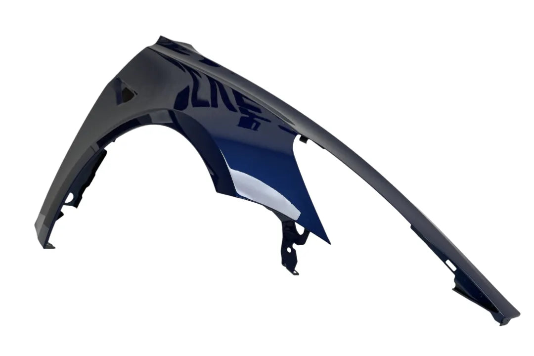 27327 Painted Fender for 2017-2023 Tesla Model 3 (OEM) Right, Passenger-Side Ocean Blue Metallic/Ocean Blue Pearl Metallic (PPSB) 1081400E0D 1081400E0C ReveMoto Painted Auto Body Parts Replacement