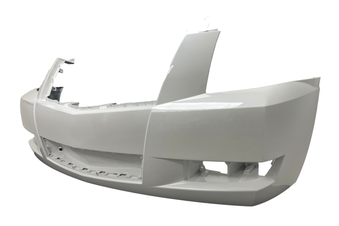 27936 - 2008-2014 Cadillac Escalade Front Bumper Painted (Platinum) Abalone White Pearl (WA140X) 25975452 GM1000899 ReveMoto Painted Auto Parts Replacement