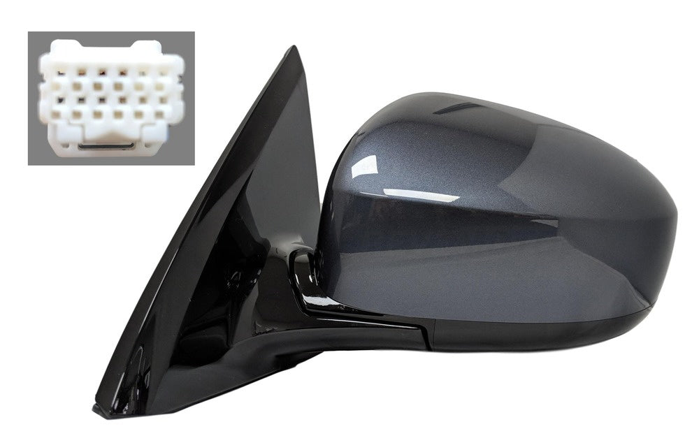 2014 Nissan Pathfinder Side View Mirror Painted Dark Slate Metallic (K50) Left, Driver-side 963023KA9A2013-2016 Nissan Pathfinder Side View Mirror Painted Dark Slate Metallic (K50) / S, SV Model / Left, Driver-side 963023KA9A NI1320242