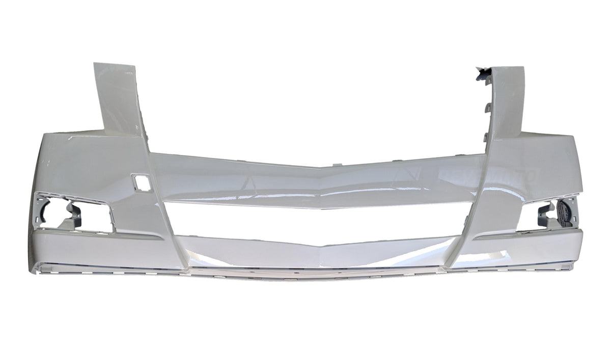 2008-2014 Cadillac CTS Front Bumper Painted (WITH: Hid Head Lights and Head Light Washer Holes) White Diamond Pearl (WA800J) 25793664 GM1000856