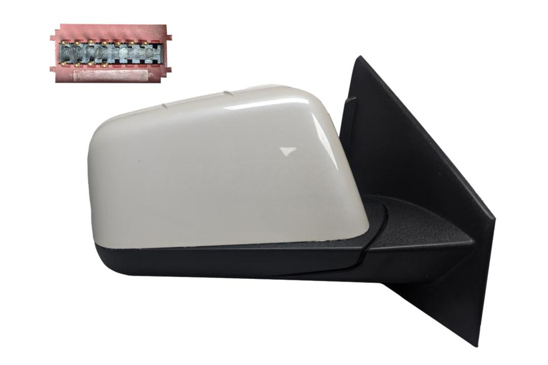 2011 Ford Edge Side Back View Mirror Painted (Passenger-side), White Platinum Pearl (UG) AT4Z17682CAPTM FO1321469 Back