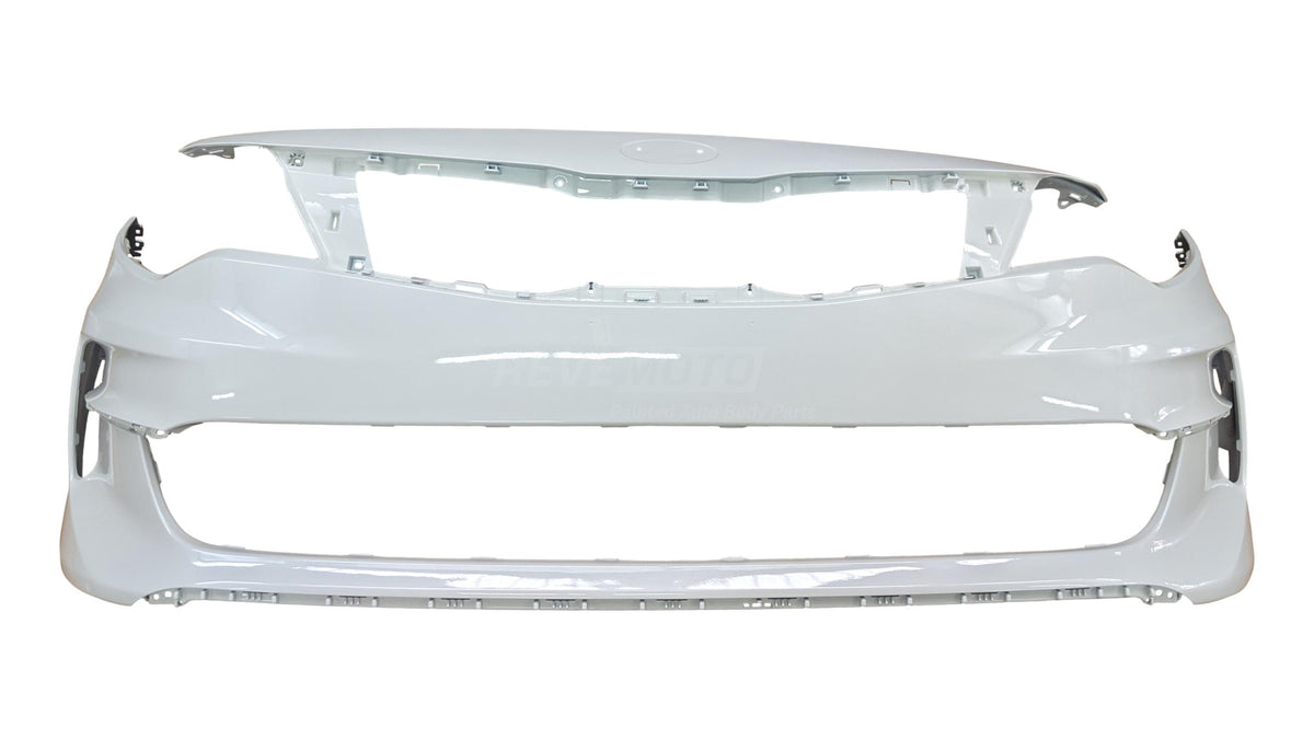 Painted Front Bumper Cover for 2016-2018 Kia Optima (USA Built EX LX) Snow White Pearl (SWP) 86511D5000 KI1000182