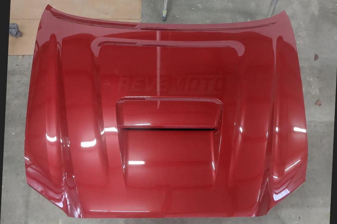 8404 Painted Hood Conversion TRD Hood Conversion for 2016-2024 Toyota Tacoma Barcelona Red Mica Metallic 3R3 With Scoop ReveMoto Painted Auto Body Parts Replacement