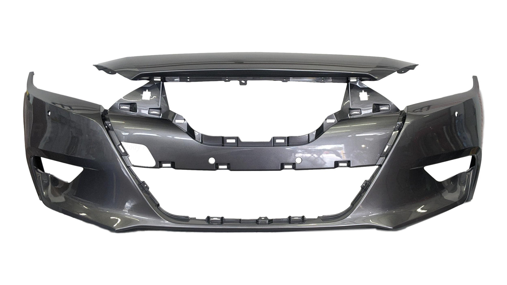 9232 - 2016-2018 Nissan Maxima Front Bumper Painted with Park Assist Gun Metallic (KAD) 620224RB1H NI1000310