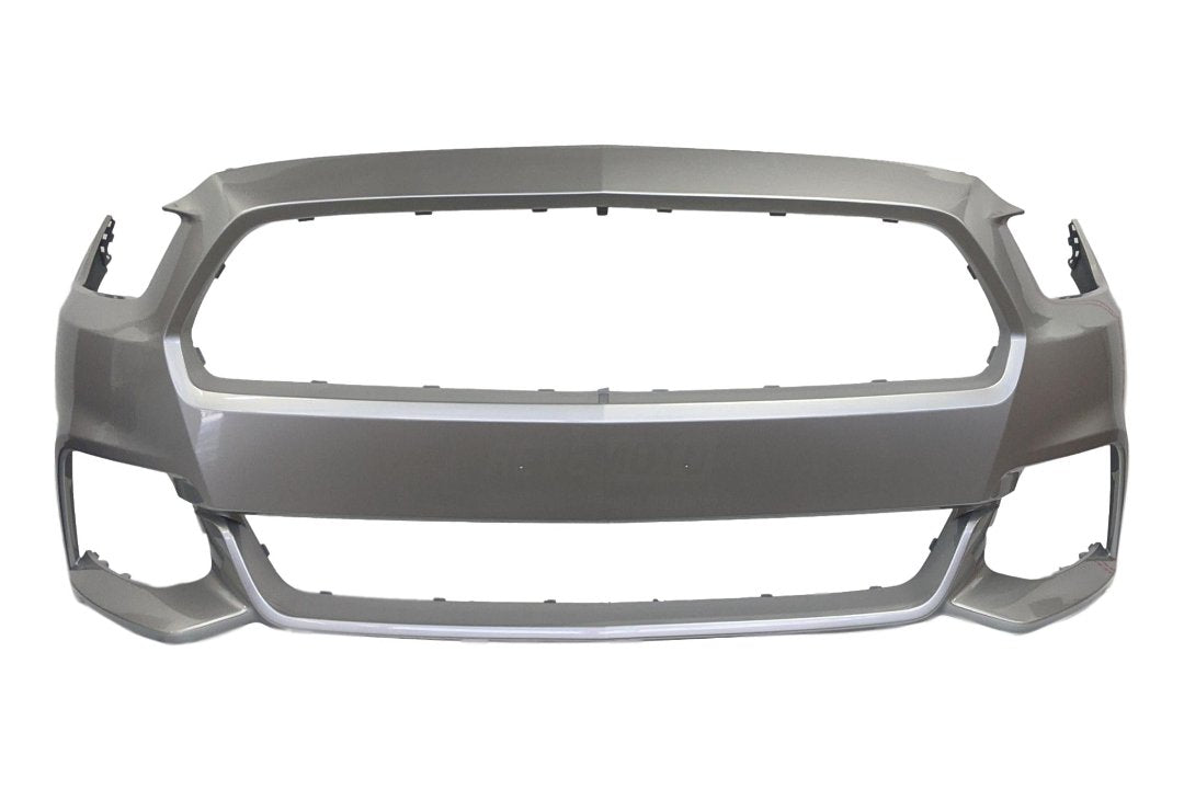 Painted Front Bumper for 2015-2017 Ford Mustang Ingot Silver Metallic (UX) FR3Z17D957AAPTM FO1000704 ReveMoto Painted Auto Body Parts Replacement
