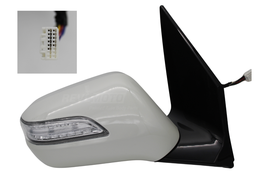 2007 Acura MDX Side View Mirror Painted Aspen White Pearl (NH677P) 76200STXA02ZG