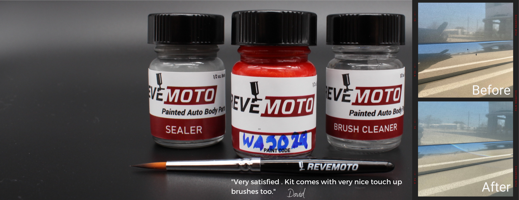 Automotive Touch Up Paint - Before and After Scratch and Paint Chips - ReveMoto Touch Up Paint