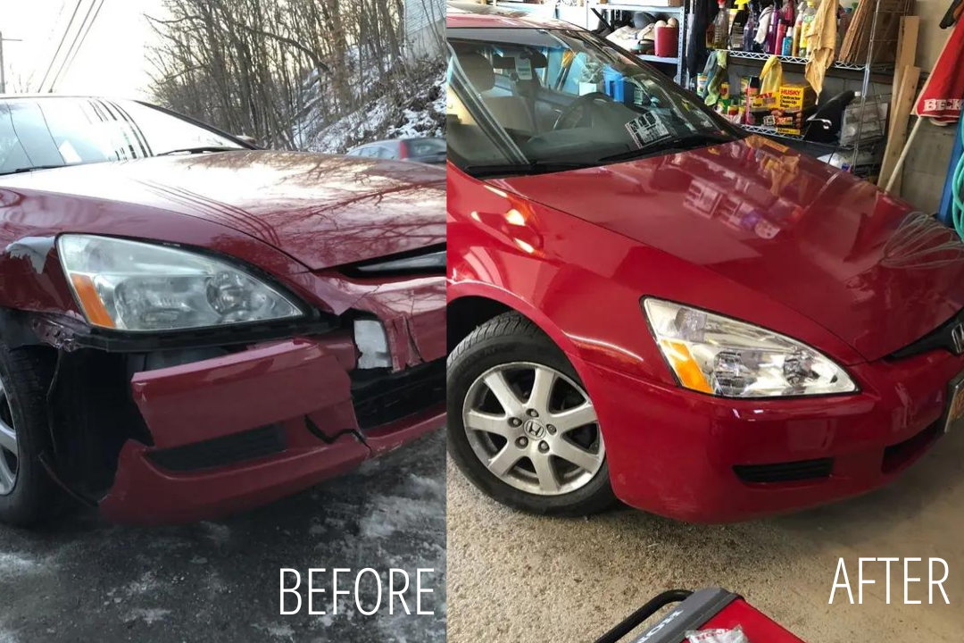 BEFORE and AFTER PHOTOS ReveMoto Painted Auto Body Parts Replacement