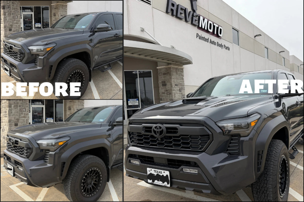 Before and After 2024-2026 Tacoma Hood Conversion
