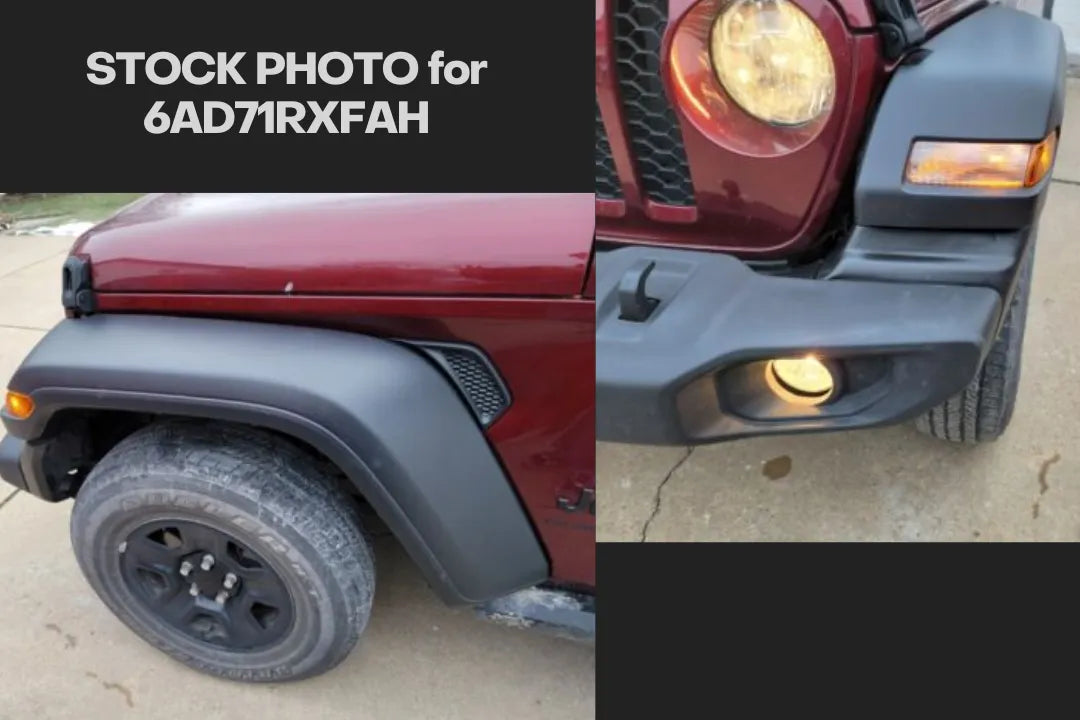 Front Fender Flare for 2007-2018 Jeep Wrangler (Driver-Side | Standard for JL Models) 6AD71RXFAH Replaced by 68585261AA