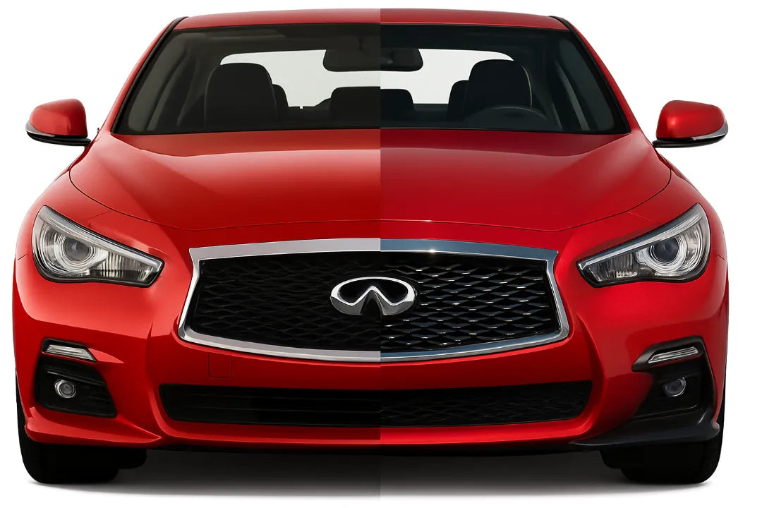 Infiniti Q50 14+ Non-Sport to Infiniti 2018+ Q50 Sport Model Style Front Bumper Cover Fascia Conversion Kit