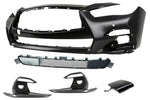 Infiniti Q50 2014–2017 to 2018+ Sport Front Bumper Conversion Kit (No Sensors / without Tech Assist)