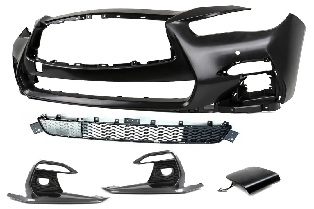 Infiniti Q50 2014–2017 to 2018+ Sport Front Bumper Conversion Kit (No Sensors / without Tech Assist)