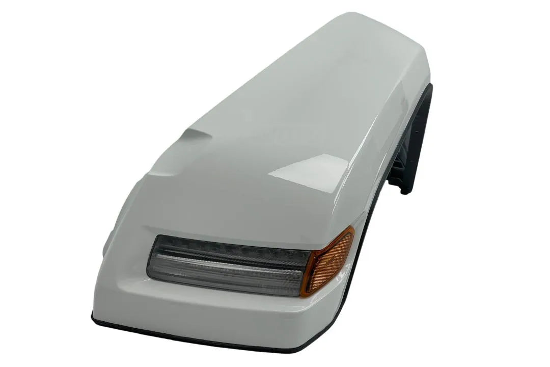 Painted Front Fender Flare for 2018-2023 Jeep Wrangler (WITH: LED Lamps | Driver-Side) Bright White (PW7) 6AD67TZZAH