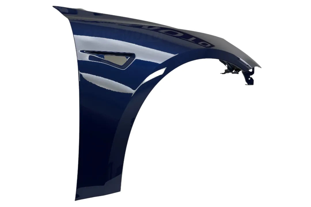 27327 Painted Fender for 2017-2023 Tesla Model 3 (OEM) Right, Passenger-Side Ocean Blue Metallic/Ocean Blue Pearl Metallic (PPSB) 1081400E0D 1081400E0C ReveMoto Painted Auto Body Parts Replacement