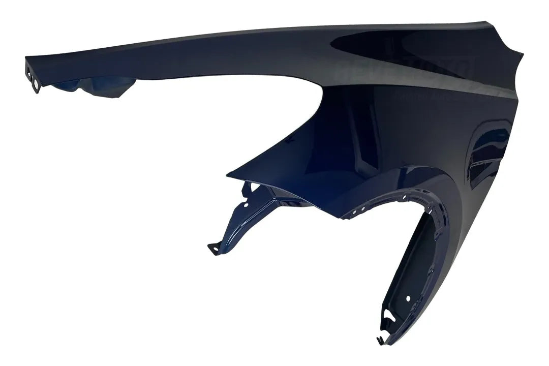 Painted Fender for 2020-2024 Tesla Model Y (OEM) For Option Code BY00 and BY01 Left, Driver-Side Ocean Blue Metallic/Ocean Blue Pearl Metallic (PPSB) 1493451E0B ReveMoto Painted Auto Body Parts Replacement