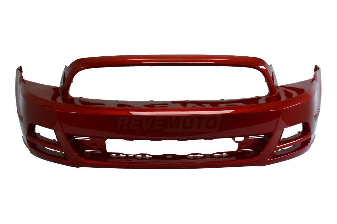  Painted Front Bumper 2013-2014 Ford Mustang Red Candy 2 Metallic (RZ) | Fits All Models (Except Shelby GT500) DR3Z17D957ABPTM FO1000670 ReveMoto Painted Auto Body Parts Replacement