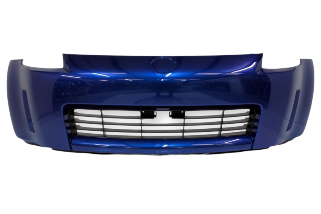 Painted Front Bumper Cover for 2003-2005 Nissan 350Z Daytona Blue Metallic B17 62022CD025 NI1000201 Revemoto Painted Auto Body Parts Replacement