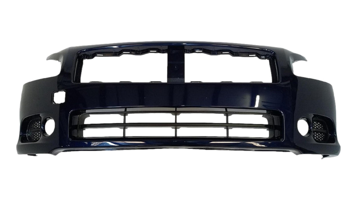  Painted Front Bumper Cover for 2009-2014 Nissan Maxima Deep Blue Metallic (RAB) 620229N00H NI1000258 ReveMoto Painted Auto Body Parts Replacement